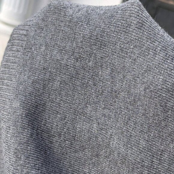 Grey Casual Women's Scarf detailed button down knit Sweater - Picture 8 of 8